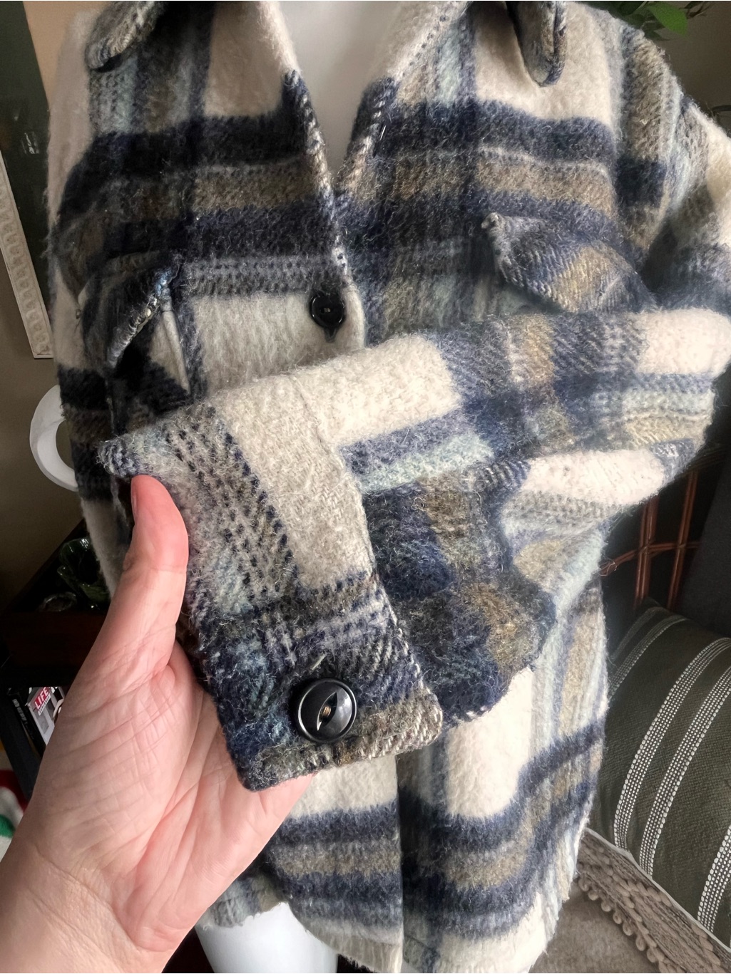 1970’s Pheasant Hunt By Gerhard Kennedy Wool Plaid Shacket